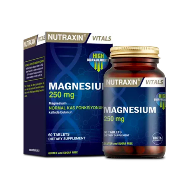 Nutraxin Magnesium 250 mg 60 Tablet Fiyatı